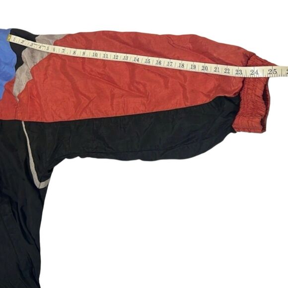 Oleg Cassini Windbreaker XL Colorblock Nylon Jacket Retro 90s USA Made - Picture 6 of 8